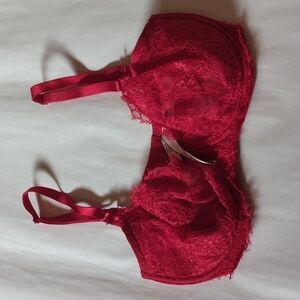 Victoria's Secret Dream Angels Push Up Without Padding Bra Red 34DDD Lacy
